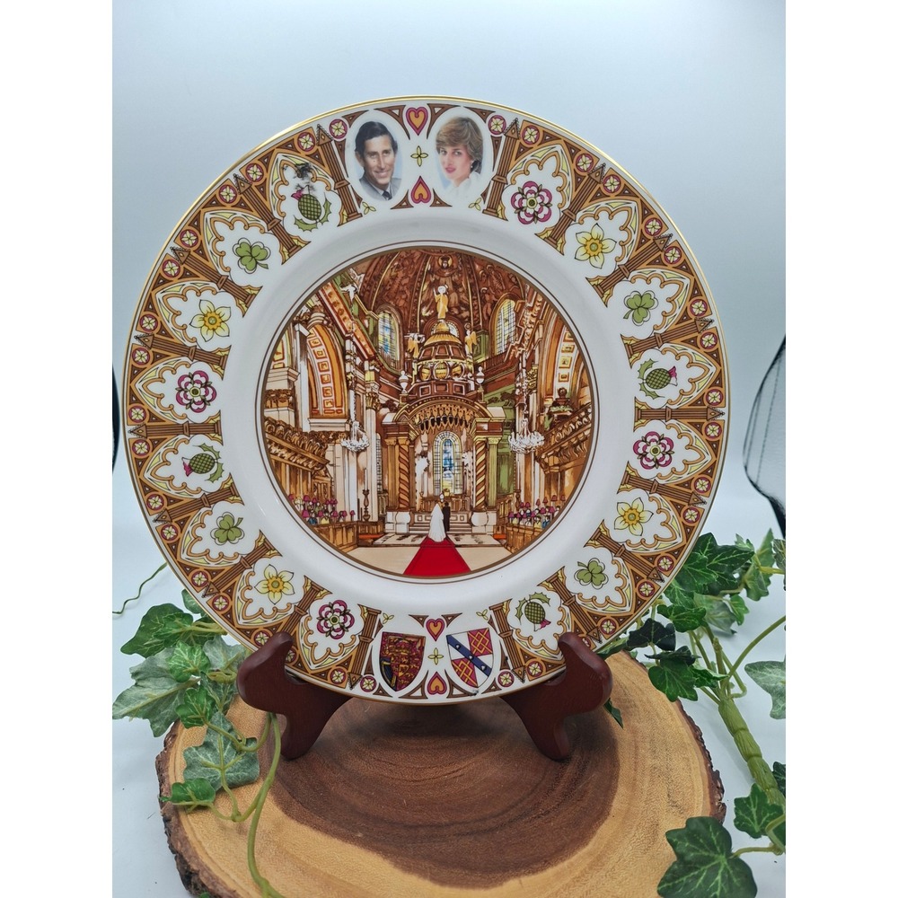 Coalport Prince Charles Lady Diana 1981 Royal Wedding Commemorative Plate 9in